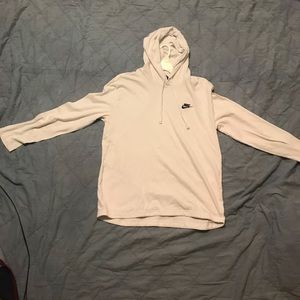 thin white nike hoodie